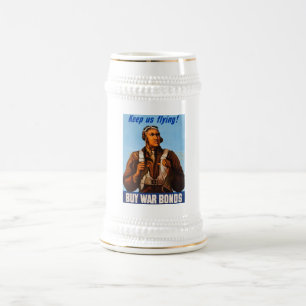 Afrikanisch-amerikanische Aviatoren kämpfen Pilote Bierglas
