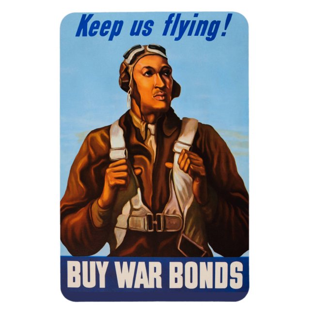 Afrikanisch-amerikanische Aviatoren kämpfen Pilote Magnet (Vertikal)