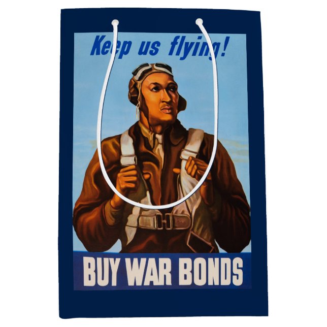 Afrikanisch-amerikanische Aviatoren kämpfen Pilote Mittlere Geschenktüte (Vorderseite)