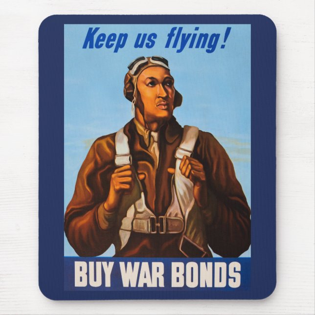Afrikanisch-amerikanische Aviatoren kämpfen Pilote Mousepad (Vorne)