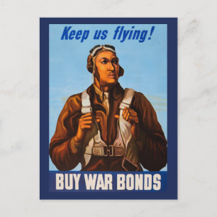 Afrikanisch-amerikanische Aviatoren kämpfen Pilote Postkarte