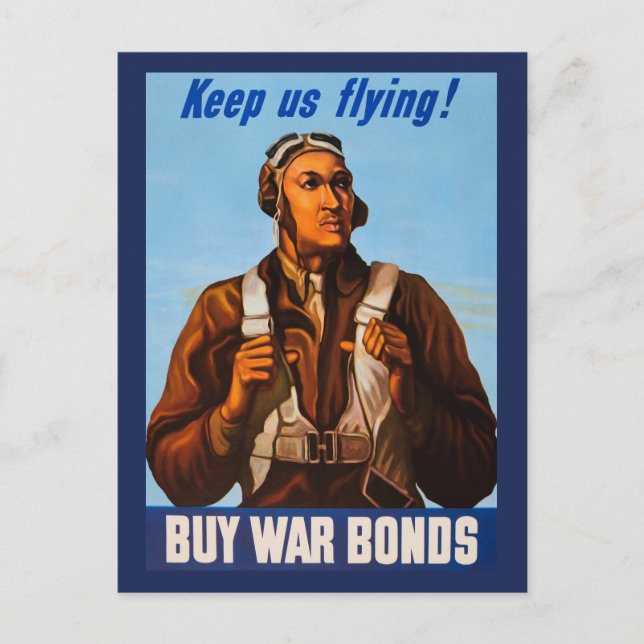 Afrikanisch-amerikanische Aviatoren kämpfen Pilote Postkarte (Vorderseite)