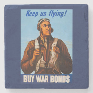 Afrikanisch-amerikanische Aviatoren kämpfen Pilote Steinuntersetzer