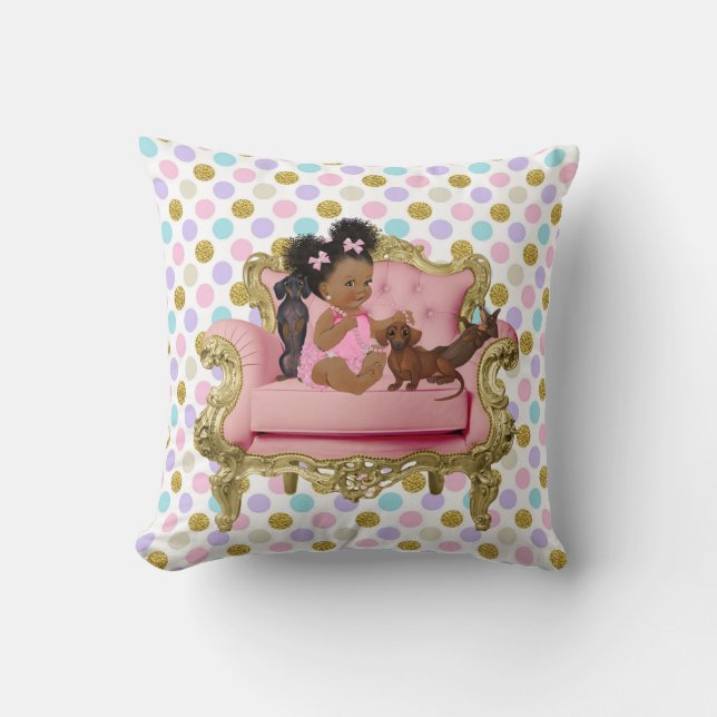 Afrikanisch-Amerikanische Baby-Dackel-Pillow Kissen (Vorderseite)