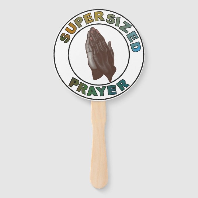 Afrikanisch-amerikanische betende Hände übergroß Fächer (Vorderseite)