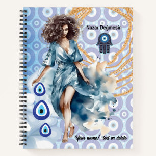 Afrikanisch-Amerikanische Boss Lady, böse Augen Notizbuch