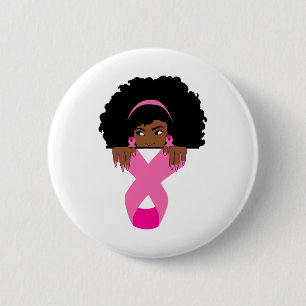 Afrikanisch-amerikanische Brustkrebserkrankung Sch Button
