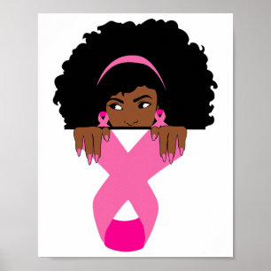Afrikanisch-amerikanische Brustkrebserkrankung Sch Poster