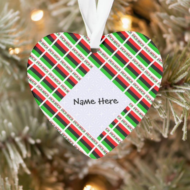 Afrikanisch-Amerikanische Diaspora Flag Black Pers Ornament (Baum)