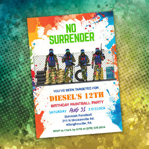 Afrikanisch-amerikanische Ethnic Paintball Einladu Einladung