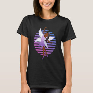 Afrikanisch-amerikanische Fairy Sunset Women Girls T-Shirt