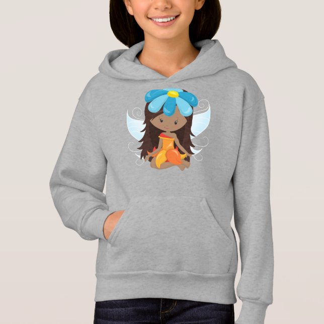 Afrikanisch-Amerikanische Fairy, Waldfarne, Blume Hoodie (Vorderseite)