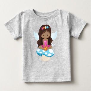 Afrikanisch-Amerikanische Fairy, Waldzucht, Pilz Baby T-shirt