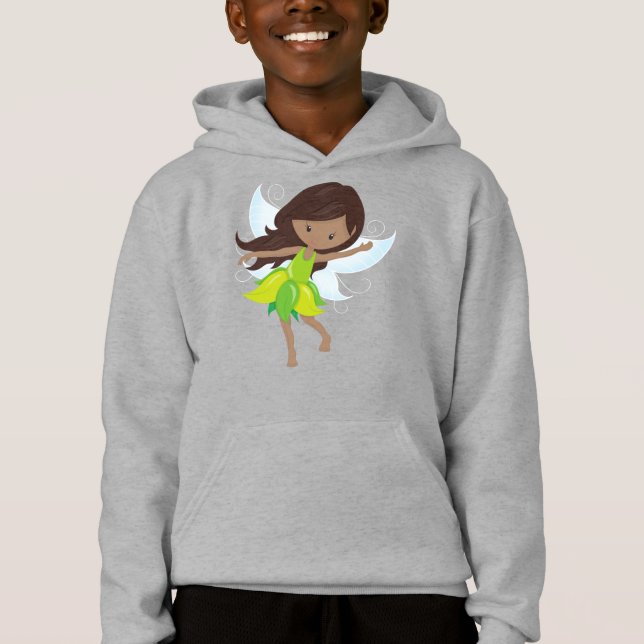 Afrikanisch-Amerikanische Fairy, Waldzucht, Zauber Hoodie (Vorderseite)