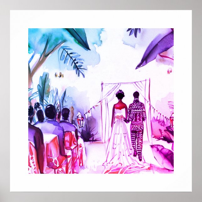 Afrikanisch-Amerikanische Hochzeit Poster (Vorne)