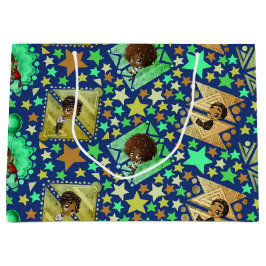 Afrikanisch-amerikanische Jungs und geometrische F Große Geschenktüte