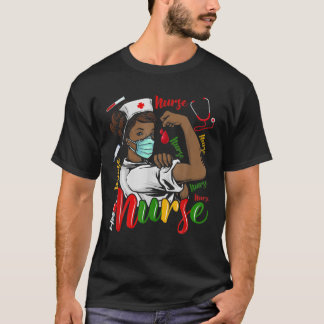 Afrikanisch-amerikanische Krankenschwester Schwarz T-Shirt