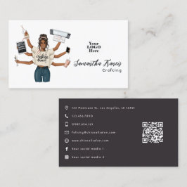 Afrikanisch-amerikanische Kunsthandwerkerkönigin B Visitenkarte