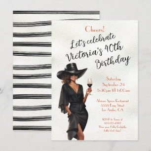 Afrikanisch-Amerikanische LBD Geburtstag Einladung