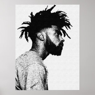 Afrikanisch-amerikanische Männerkunst Zeichne Poster
