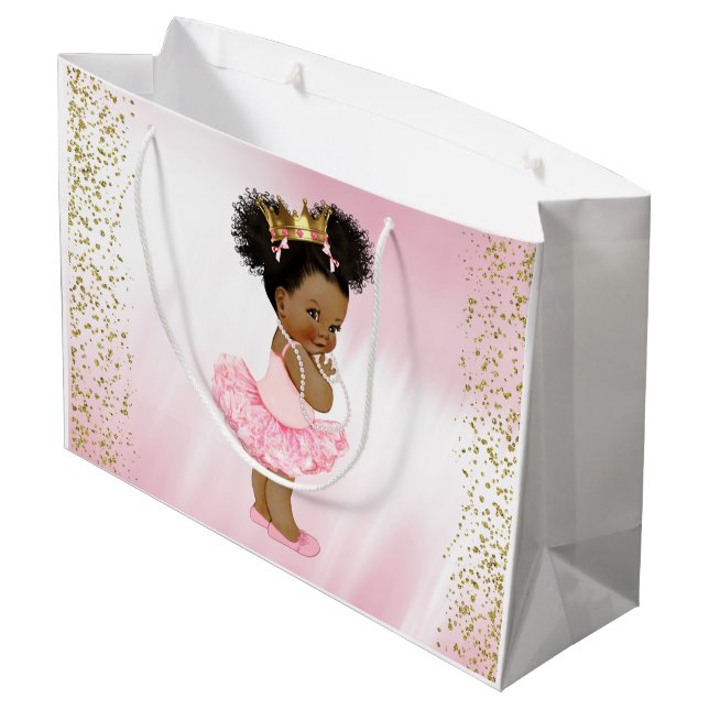 Afrikanisch-amerikanische Princess-Babydusche Große Geschenktüte