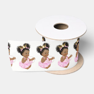Afrikanisch-Amerikanische Prinzessin Baby Dusche R Satinband