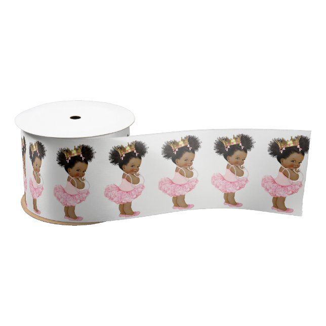 Afrikanisch-Amerikanische Prinzessin Baby Dusche R Satinband (Spule)