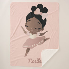 Afrikanisch-Amerikanische Prinzessin Ballerina mit Sherpadecke