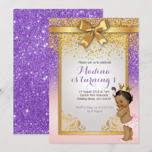 Afrikanisch-Amerikanische Prinzessin Einladungen z