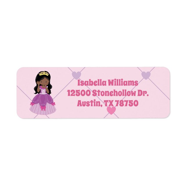 Afrikanisch-Amerikanische Prinzessin Girl Pink-Rüc (Vorne)