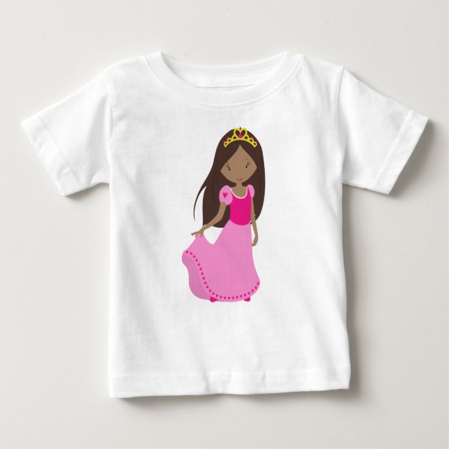Afrikanisch-Amerikanische Prinzessin, Königin, Kro Baby T-shirt (Vorderseite)