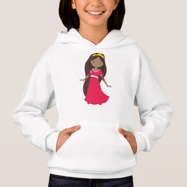 Afrikanisch-Amerikanische Prinzessin, Königin, Kro Hoodie (Vorderseite)
