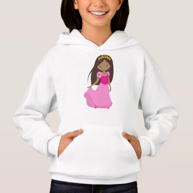Afrikanisch-Amerikanische Prinzessin, Königin, Kro Hoodie (Vorderseite)