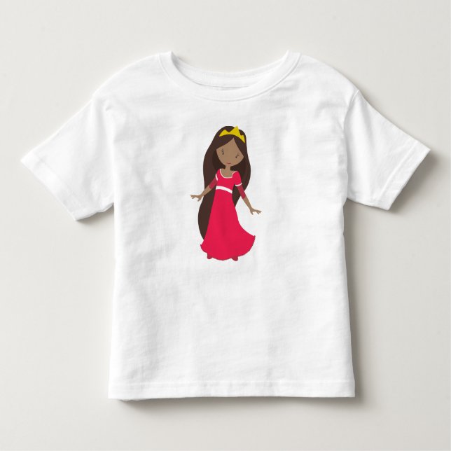Afrikanisch-Amerikanische Prinzessin, Königin, Kro Kleinkind T-shirt (Vorderseite)