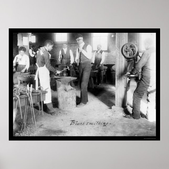 Afrikanisch-amerikanische Schüler von Schmiedekuns Poster (Vorne)