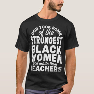 Afrikanisch-Amerikanische Schullehrer geben Black T-Shirt