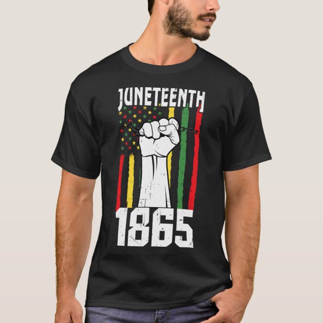 Afrikanisch-Amerikanische schwarze Geschichte 1865 T-Shirt (Vorderseite)