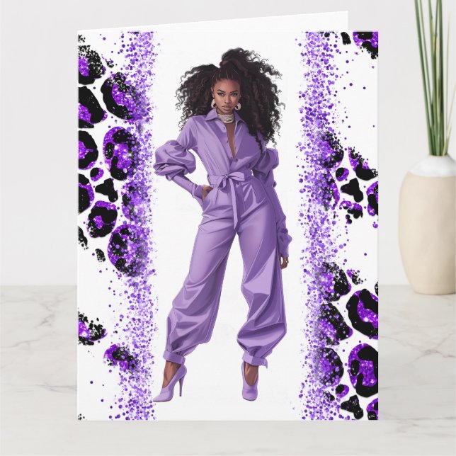 Afrikanisch-Amerikanische Schwarze Königin Melanin Karte (Vorderseite)