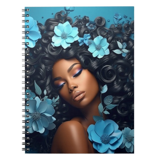 Afrikanisch-Amerikanische Schwarze Königin Melanin Notizblock (Vorderseite)