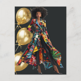 Afrikanisch-Amerikanische Schwarze Königin Melanin Postkarte