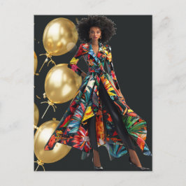 Afrikanisch-Amerikanische Schwarze Königin Melanin Postkarte
