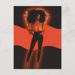 Afrikanisch-Amerikanische Schwarze Königin Melanin Postkarte