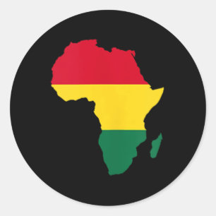 Afrikanisch-Amerikanische Schwarzgeschichte Monat Runder Aufkleber