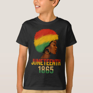 Afrikanisch-Amerikanische Schwarzkönigin Afro Girl T-Shirt