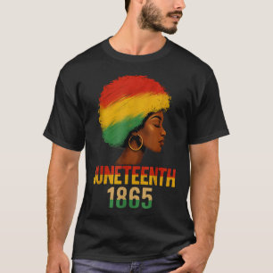 Afrikanisch-Amerikanische Schwarzkönigin Afro Girl T-Shirt