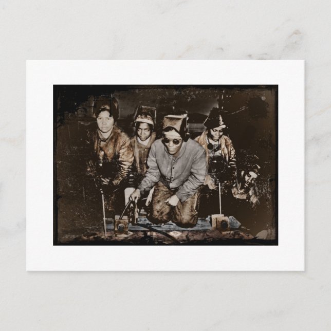 Afrikanisch-amerikanische Steelworker II. Weltkrie Postkarte (Vorderseite)