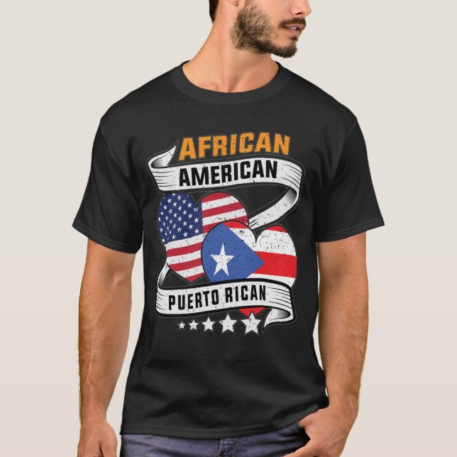 Afrikanisch-amerikanische und puertoamerikanische  T-Shirt (Vorderseite)