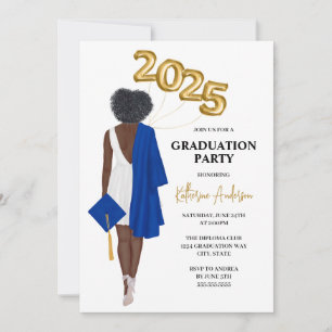 Afrikanisch-AmerikanischeFemale Graduation Party E Einladung