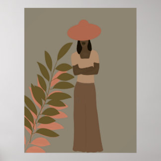 Afrikanisch-Amerikanisches Gesichtsloses Abstrakte Poster