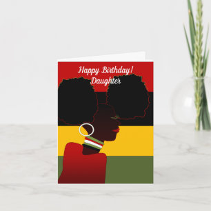 Afrikanisch-amerikanisches Happy Birthday Daughter Karte